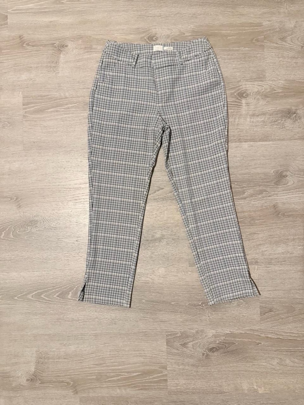 Women’s Gray Plaid Dress Pants - Classic Tailored Fit